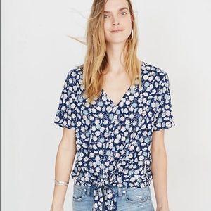 MADEWELL novel tie front top